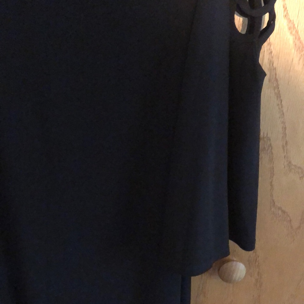 MSK Black Dress Cold Shoulder size medium - Picture 6 of 9